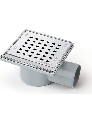 Mesa Teknik Ø50 Drainer Sürmeli Yandan Çıkışlı Banyo Yer Süzgeci 11X11 cm