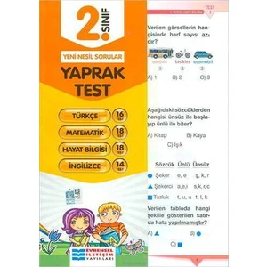 Evrensel İletişim Yayınları 2.Sınıf  Tüm Dersler Yaprak Testler