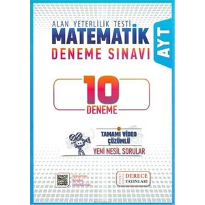 Derece Yayınları AYT Matematik 10 Deneme