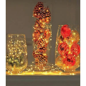 Azfahomestore Peri LED Ince Tel Pilli Dekoratif LED Işık Süs 3 M