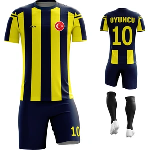 Acr Giyim - Sarı Lacivert 19 - Kişiye Özel Futbol Forması Takımı