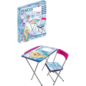 Furkan Toys Karlar Ülkesi Prenses Kız Çocuk Masa Sandalye Seti