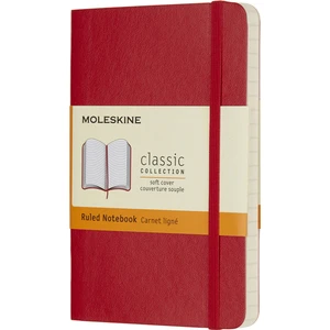 Defter Yumuşak Kapak Cep Boy Çizgili Kırmızı Qp613H4