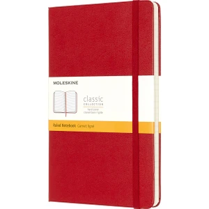 Defter Sert Kapak L Boy Çizgili Kırmızı Qp060R