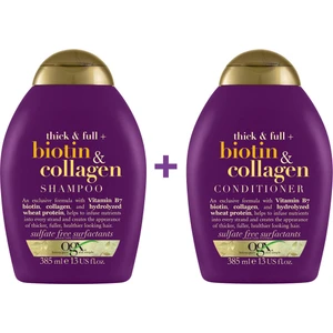 Organix Dolgunlaştırıcı Biotin &  Şampuan 385 ml + Biotin &  Bakım Kremi 385 ml