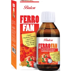 Ferrofan Demir, Kuşburnu Ekstresi, Spirulina, Çinko Içeren Sıvı Takviye Edici Gıda 150 ml