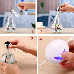 Dekoratif LED Işıklı Hava Nemlendirici Buhar Makinası 400 ml Su Hazneli