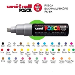 Uni Posca Metalik Renk Boyama Markörü 8K 1'li (PC-8K)