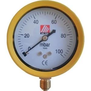 Ak Tek Manometre D.g 0-100 Mbar Gaz Düşük Basınç