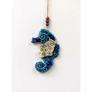 Sü-Me Seramik Mini Deniz Atı Dekoratif Duvar Süsü 9 x 14 cm