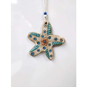 Sü-Me Seramik Mini Deniz Yıldızı Dekoratif Duvar Süsü 15 x 15 cm