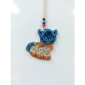Sü-Me Seramik Mini Kedi Dekoratif Duvar Süsü 10 x 12 cm