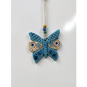 Sü-Me Seramik Mini Kelebek Dekoratif Duvar Süsü 10 x 10 cm