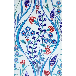 Çini 25x40 Cm SP 419 Mavi Beyaz Kütahya İznik Çini Karo