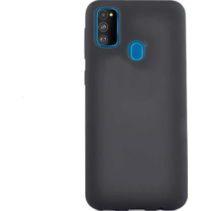 Case 4U Samsung Galaxy M30S Kılıf Klasik Mat Renkli Yumuşak Premier Silikon Siyah
