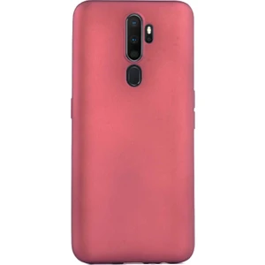 Case 4U Oppo A5 - A9 2020 Kılıf Klasik Mat Renkli Yumuşak Premier Silikon Kırmızı