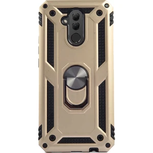 Case 4U Huawei Mate 20 Lite Kılıf Çift Katmanlı Yüzüklü Manyetik Vega Kapak Altın