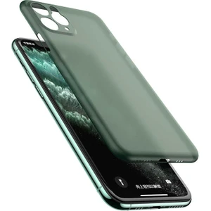 Case 4U Apple iPhone 11 Pro Max Kılıf Transparan PP Sert Silikon Arka Kapak Yeşil