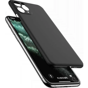 Case 4U Apple iPhone 11 Pro Kılıf Transparan PP Sert Silikon Arka Kapak Siyah
