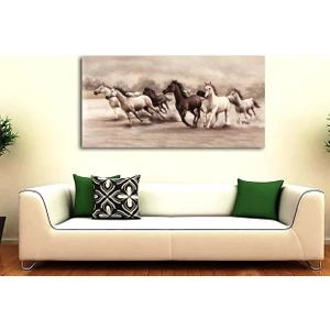 Yağlı Boya Koşan Atlar Kanvas Tablo