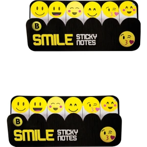 Paste Notes 2'li  Ekonomik Paste Notes Smile Ayraç