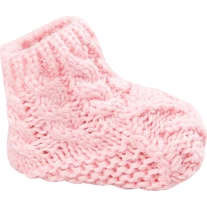 Kız Bebek Triko Patik Pembe (14 Numara)