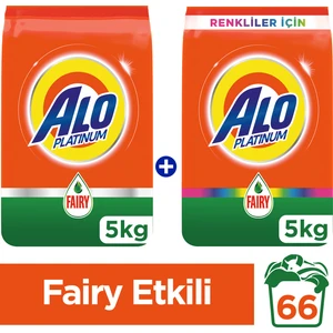 Platinum Toz Çamaşır Deterjanı Fairy Etkili 5 kg+Renkliler İçin 5 kg