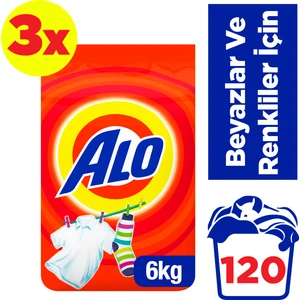 3 x 6 kg Toz Çamaşır Deterjanı Beyazlar ve Renkliler İçin