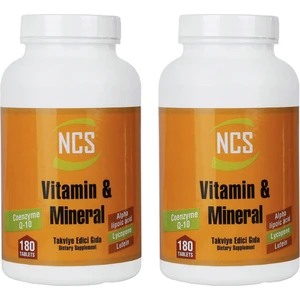 Vitamin Mineral Multivitamin 180 Tablet x 2 Adet