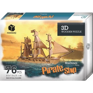 Korsan Gemisi 76 Parça 3D Ahşap Puzzle