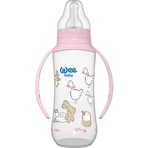 Wee Baby Kulplu PP Biberon 270 ml Pembe