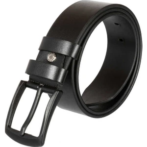 Siyah Suni Deri Düz Renk 4.5 Cm.lik Spor Kemer - 4500-DÜZ