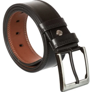 Siyah Suni Deri Dikişli Model 4.5 Cm.lik Spor Kemer - 4500-11