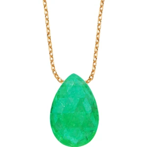 Altınsepeti Rose Altın Buzlu Yeşil Damla Kolye AS29KLT5R2