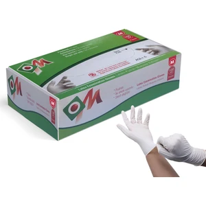 Olgun Medikal O.m. Pudralı Lateks Eldiven 100'LÜ Paket