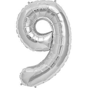 PartiPan Folyo Balon 9 Rakam Gümüş 40 cm