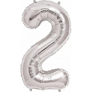 PartiPan Folyo Balon 2 Rakamı Gümüş 40 cm