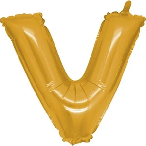 PartiPan V Harf Altın Folyo Balon 16 inç