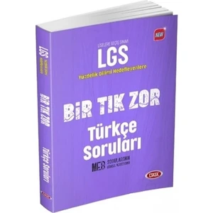 Data Yayınları LGS Bir Tık Zor Türkçe Soruları