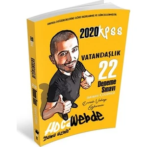 Hocawebde Yayınları 2020 KPSS Vatandaşlık 22 Deneme