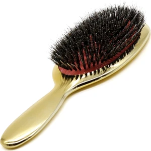 Land Of Myth – LOM1052 Premium Seri Oval Kürek Saç Açma Tarama Fırçası, Galvanik, Kaynak Saç Tarağı (Gold)