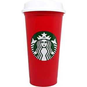 Starbuck's Yılbaşı Özel ve Sınırlı Üretim Kırmızı Tekrar Kullanımlı Plastik Bardak