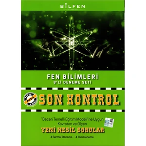 Bilfen Yayınları 8. Sınıf Fen Bilimleri Son Kontrol 8'li Deneme