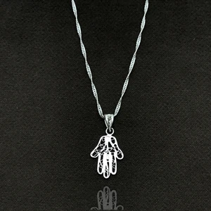 Midyat Nurtaş Gümüş Fatma Ana Eli Model El İşçiliği Telkari Gümüş Kadın Kolye