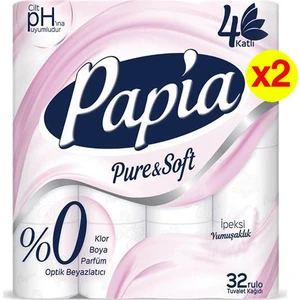 Pure&soft 4 Katlı Tuvalet Kağıdı 32'li 2 Adet