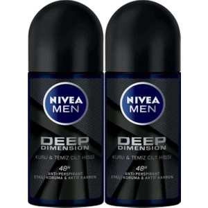 Men Deep Dimension Roll - On Deodorant 50 ml 2 Adet