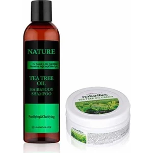 Huncalife Çay Ağacı Şampuanı 350 ml + Çay Ağacı Kremi 200 ml