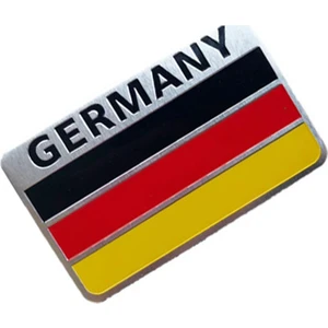 Alman Bayrağı Tasarımlı Alüminyum Sticker Etiket
