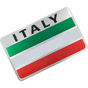 Italyan Bayrağı Tasarımlı Alüminyum Sticker Etiket