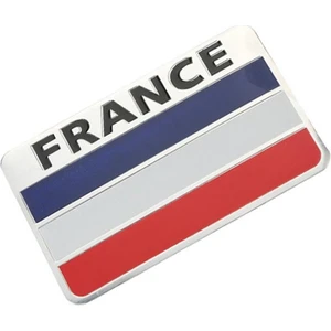 Fransa Bayrağı Tasarımlı Alüminyum Sticker Etiket